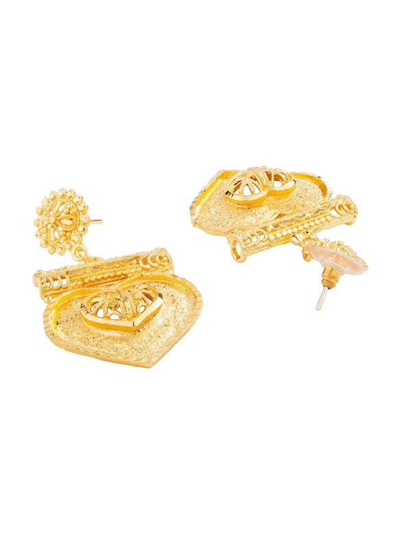 Серьги и кольцо золотого цвета