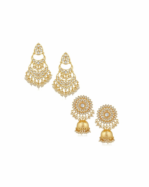 Крупные серьги с золотом цвете