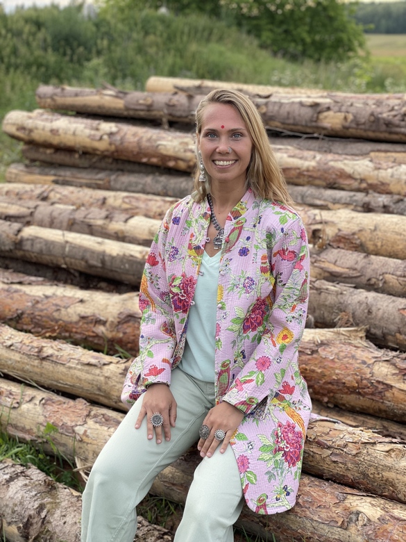 Удлинённый стёганый жакет, S, M-L