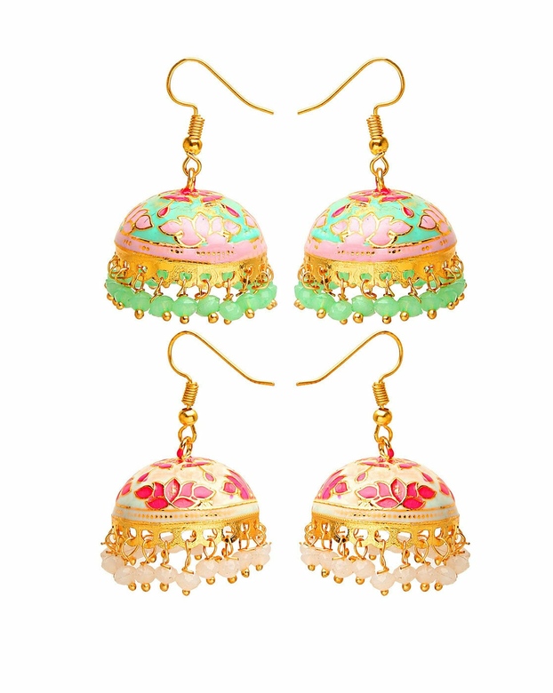 Серьги джумки средние