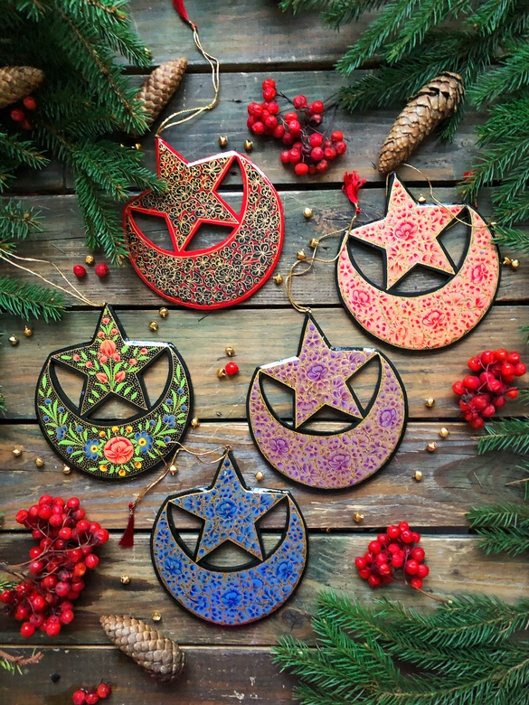 Ёлочные игрушки "Полумесяц"