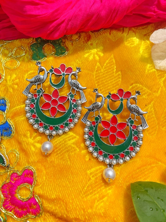 Серьги с павлинами