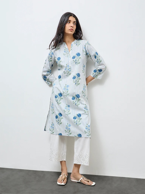 Полосатая туника с цветами, S, L, XXL