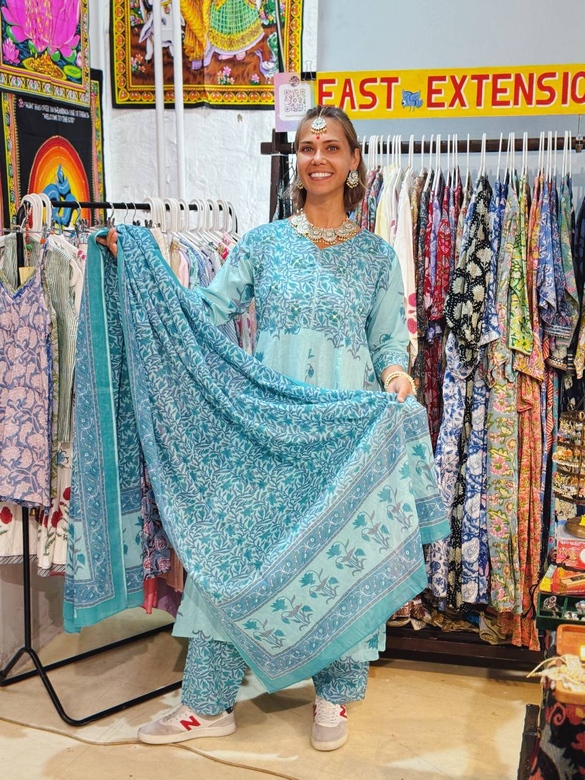 Голубой сальвар камиз, XL