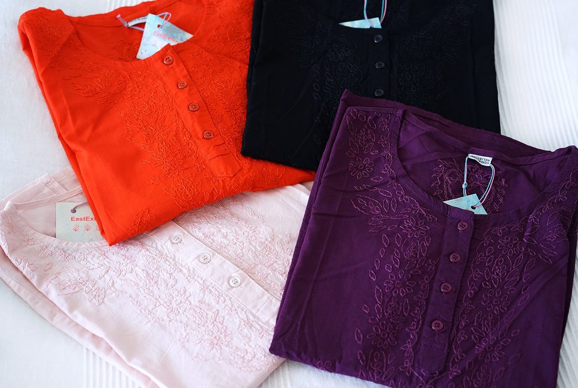 Чёрная короткая туника с вышивкой