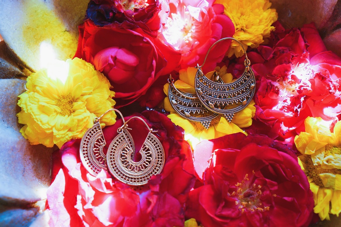 Круглые раджастанские серьги