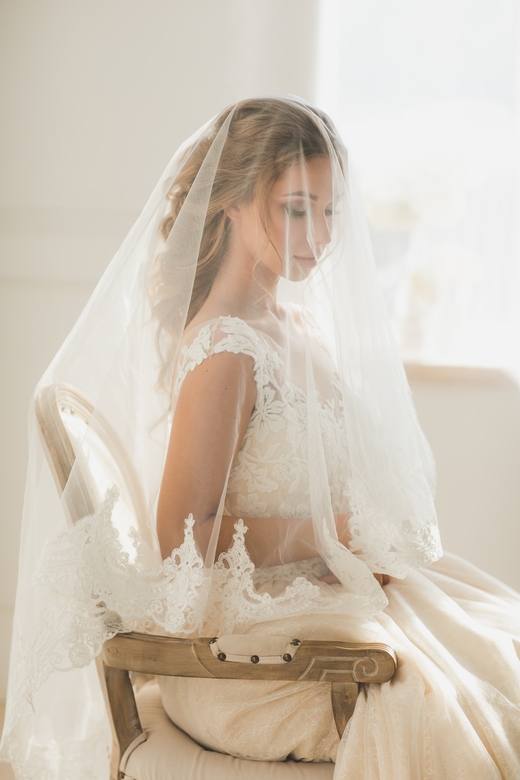 Фата широкое кружево 2 метра