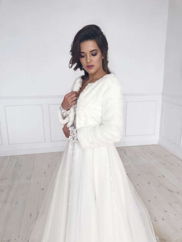 Меховая шубка в полоску (Аренда)