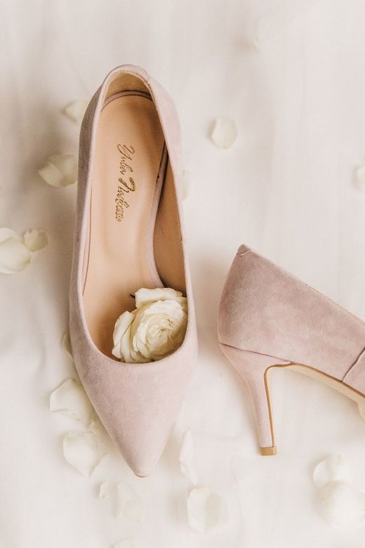 Бежевые замшевые туфли "Наоми"