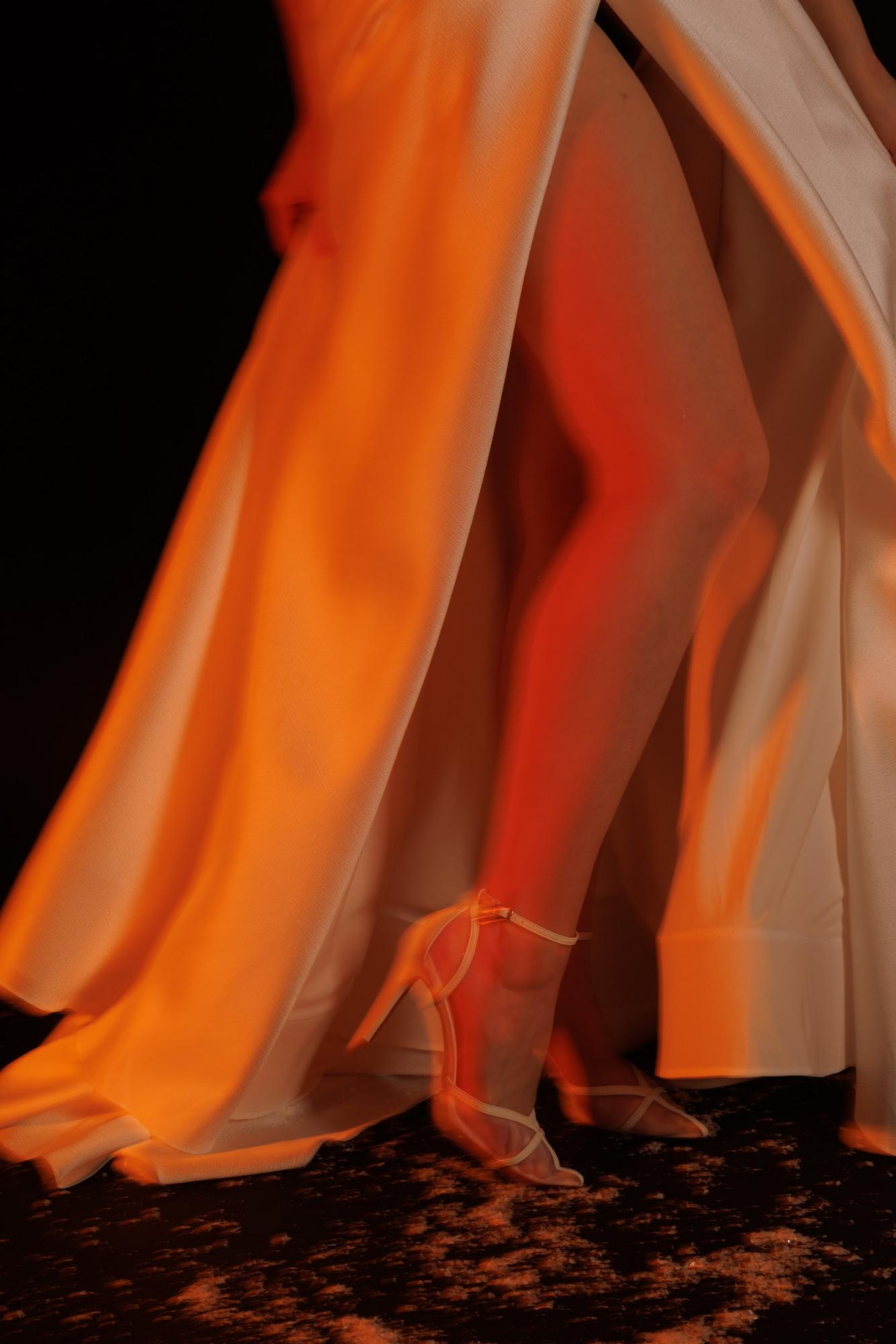 Туфли сетка белые геометрия