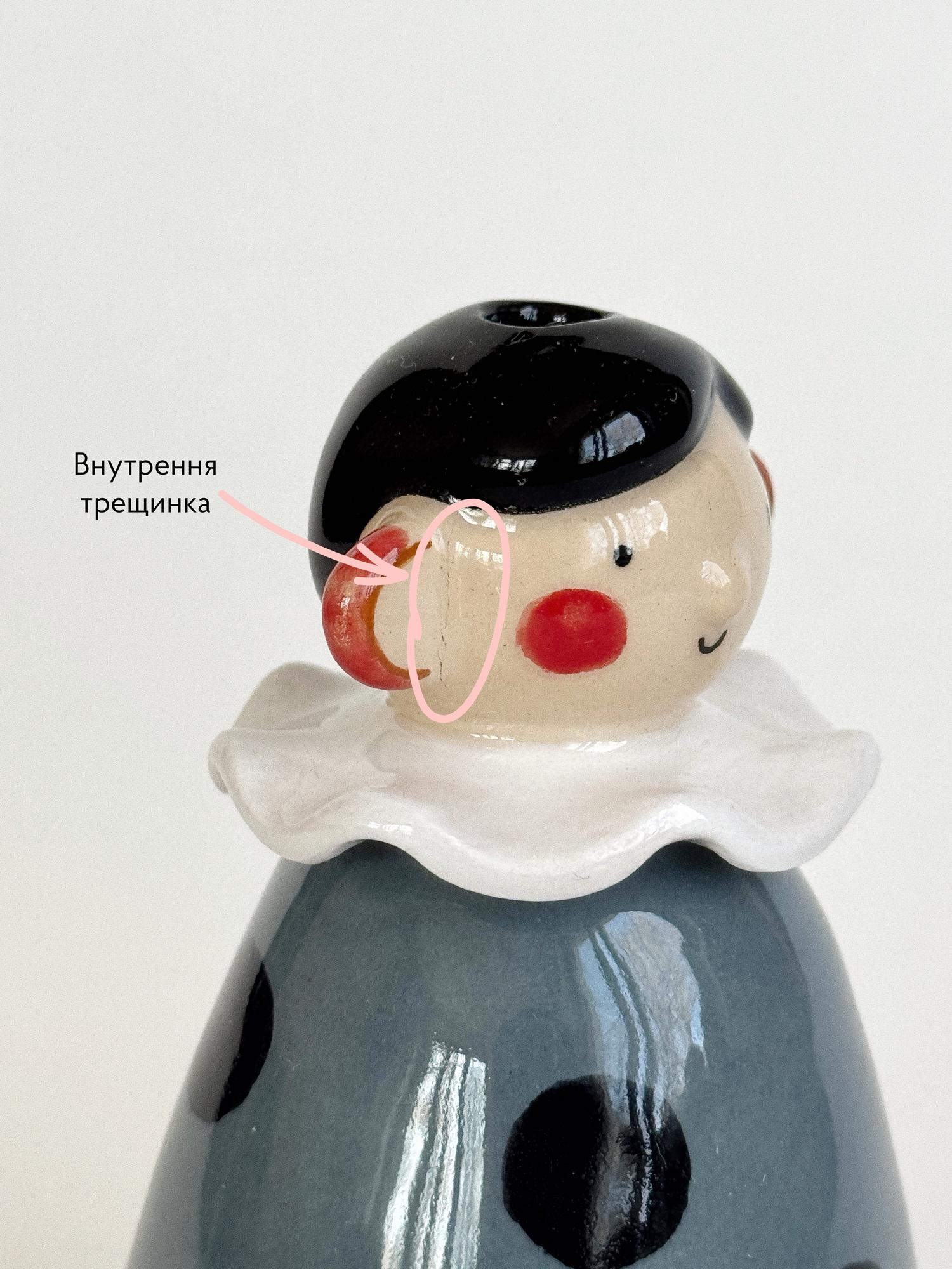 Подсвечник "Леди" в горошек