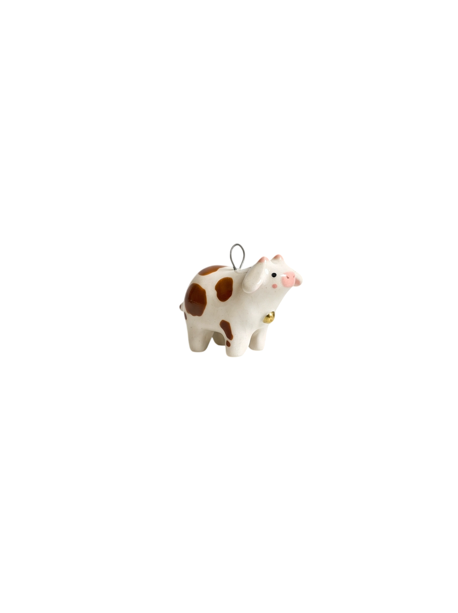 Подвеска "Коровка" коричневая