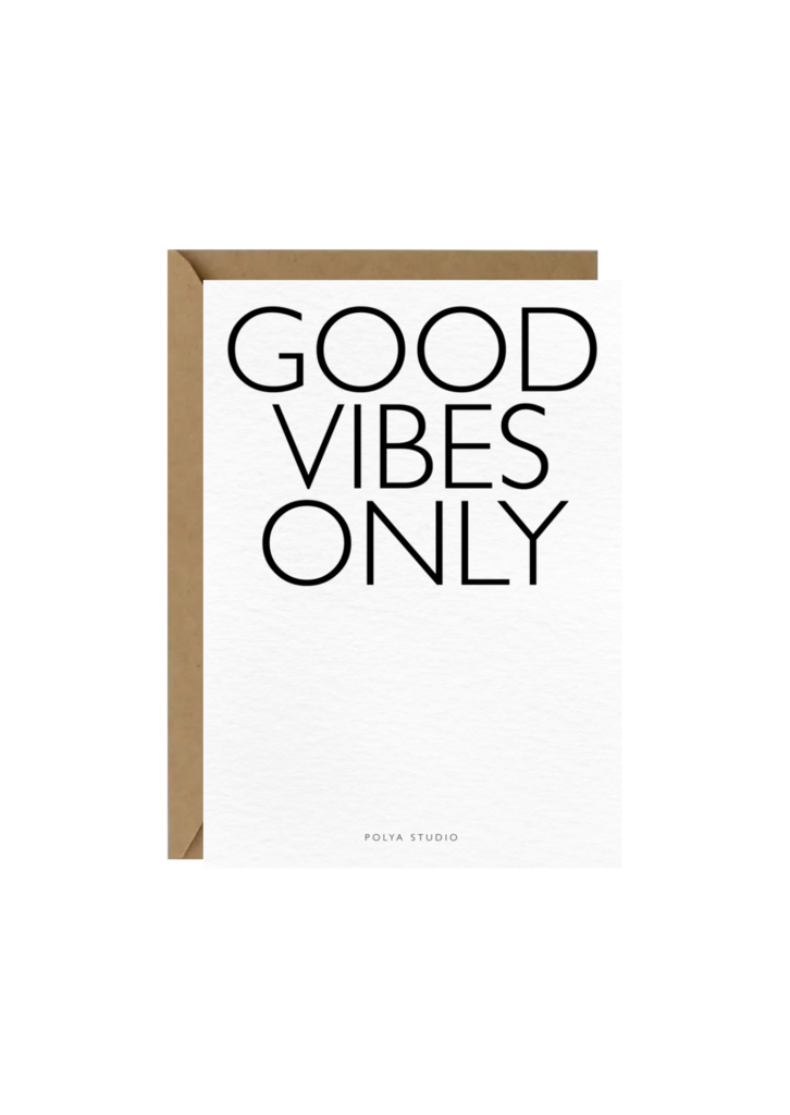 Открытка GOOD VIBES ONLY