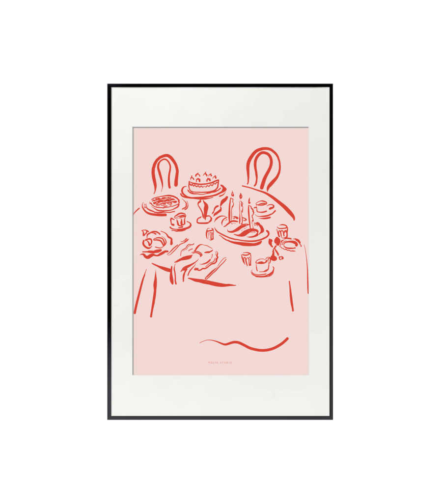 Интерьерный постер TABLEFUL PINK