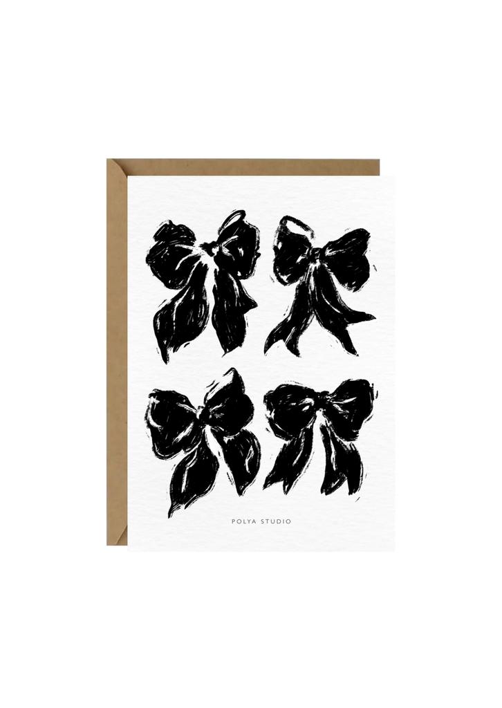Открытка BOWS BLACK