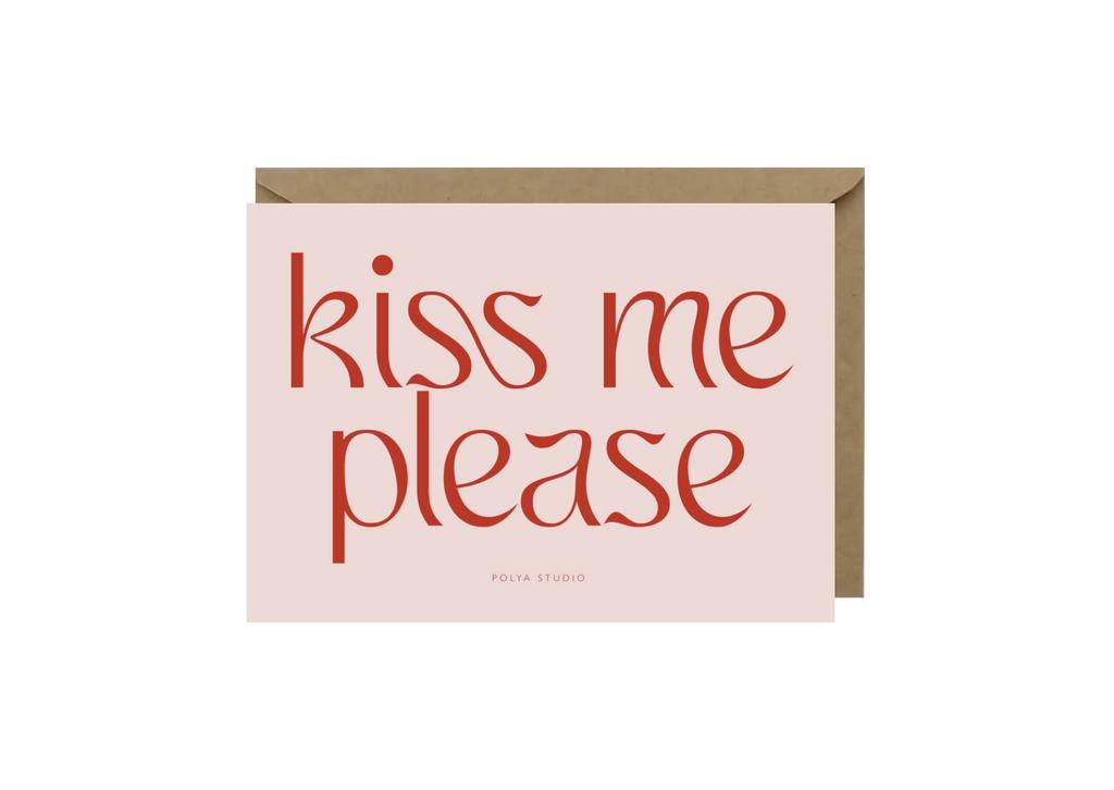 Открытка KISS ME PLS