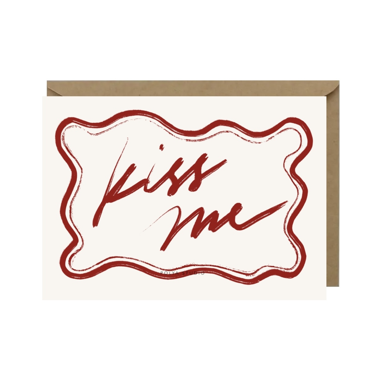 Открытка KISS ME RED