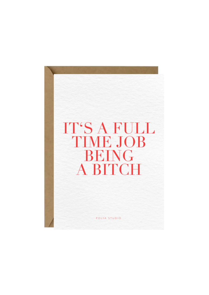 Открытка FULL TIME JOB