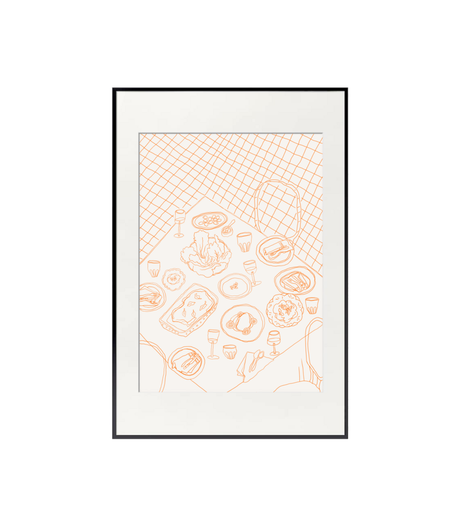 Интерьерный постер TABELFULL ORANGE