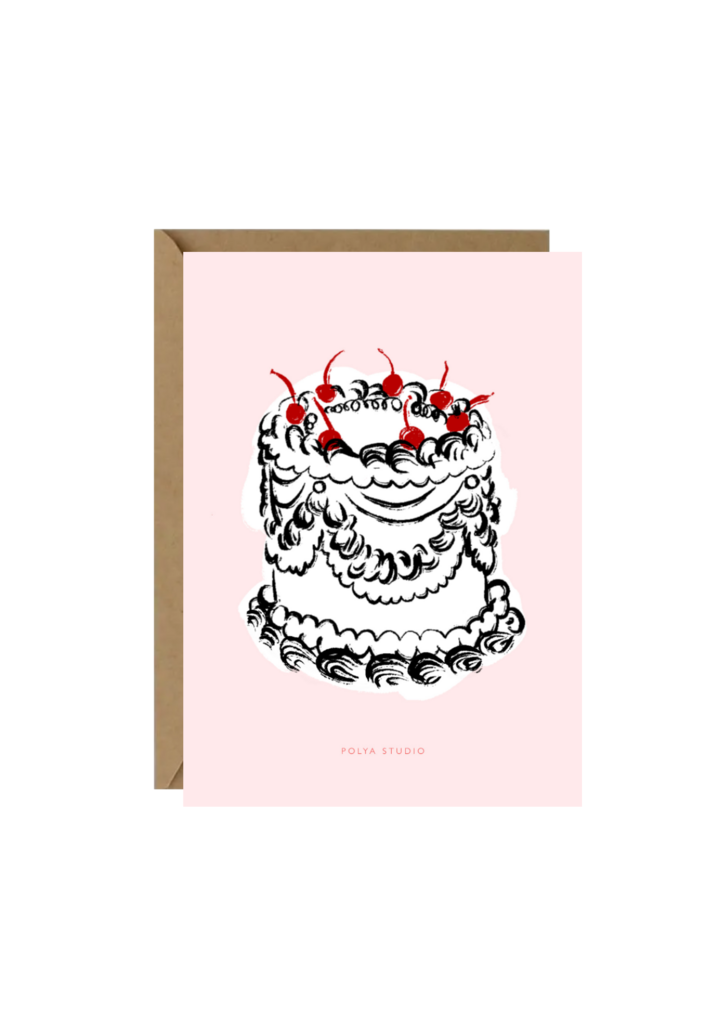 Открытка CAKE pink