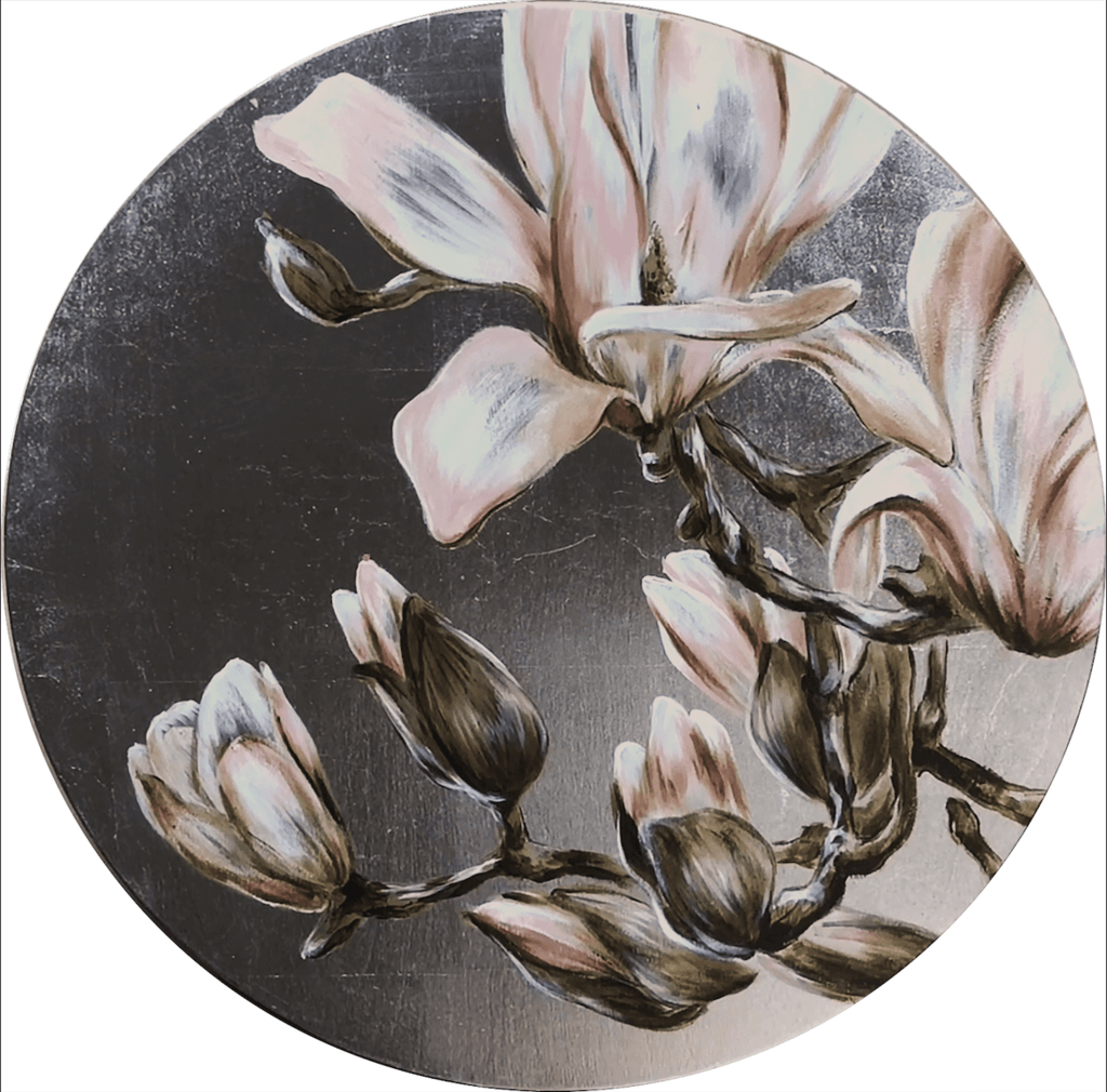 "Мaгнолия + Золочение" акрил