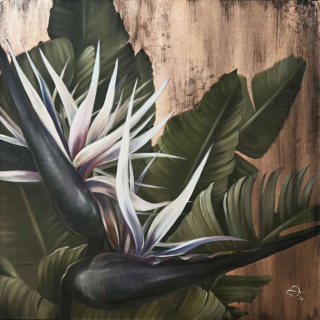 "Стрелиция" масло + золочение