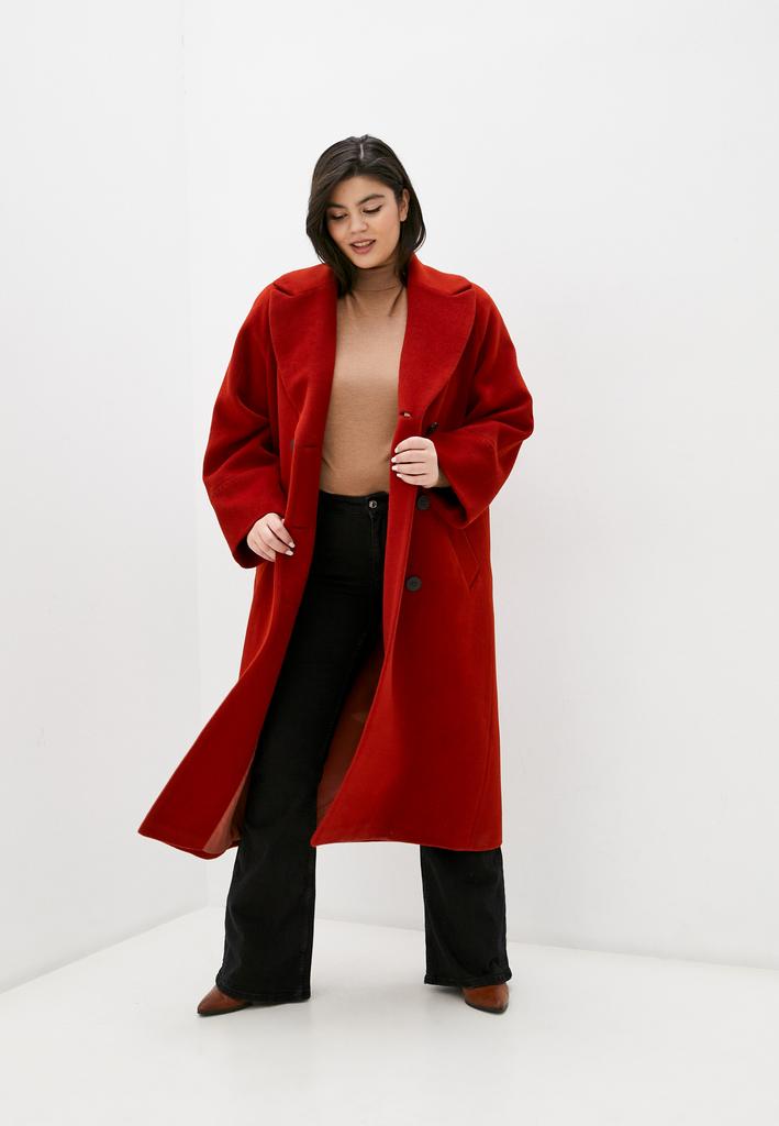 Пальто "Я твои бессонные ночи цвет винный"