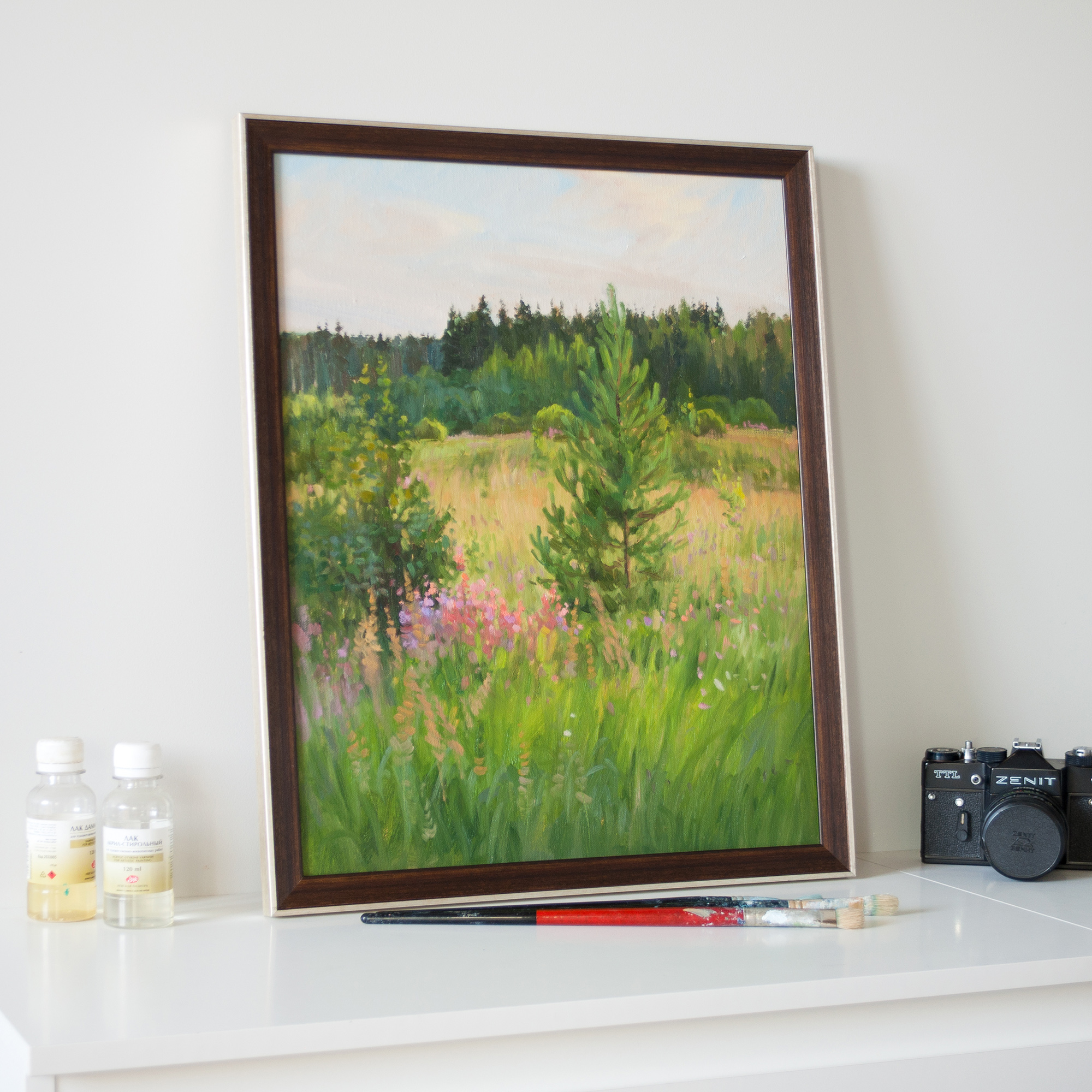 Июльский вечер. 50х40см