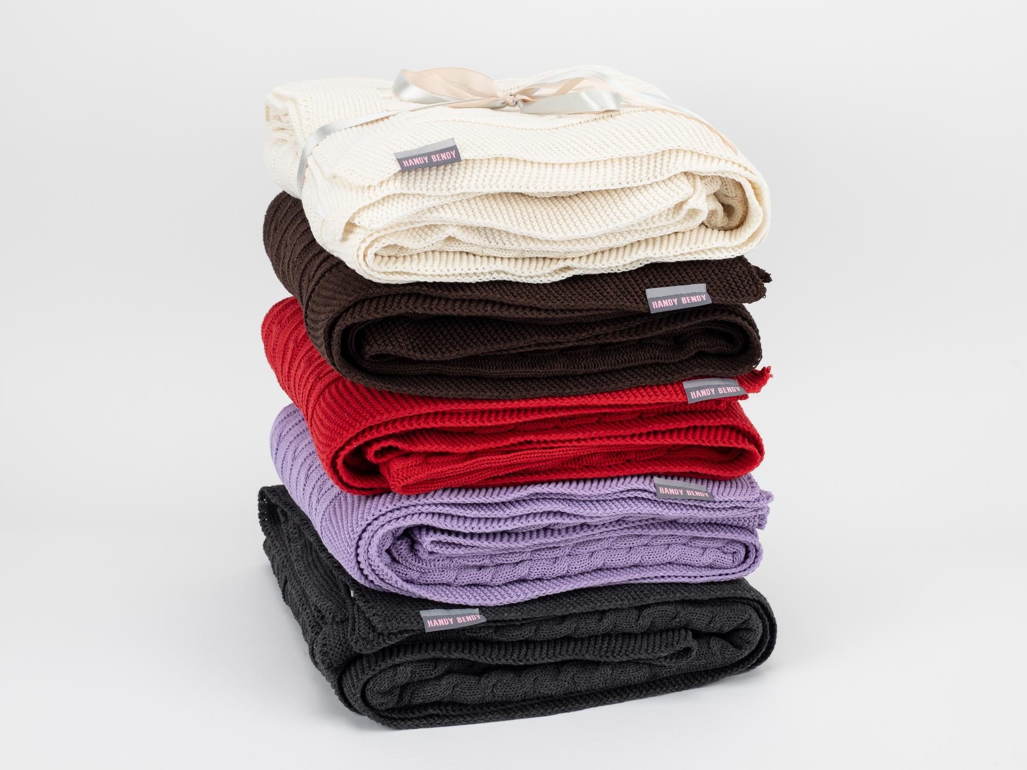 Вязаный плед 100% хлопок