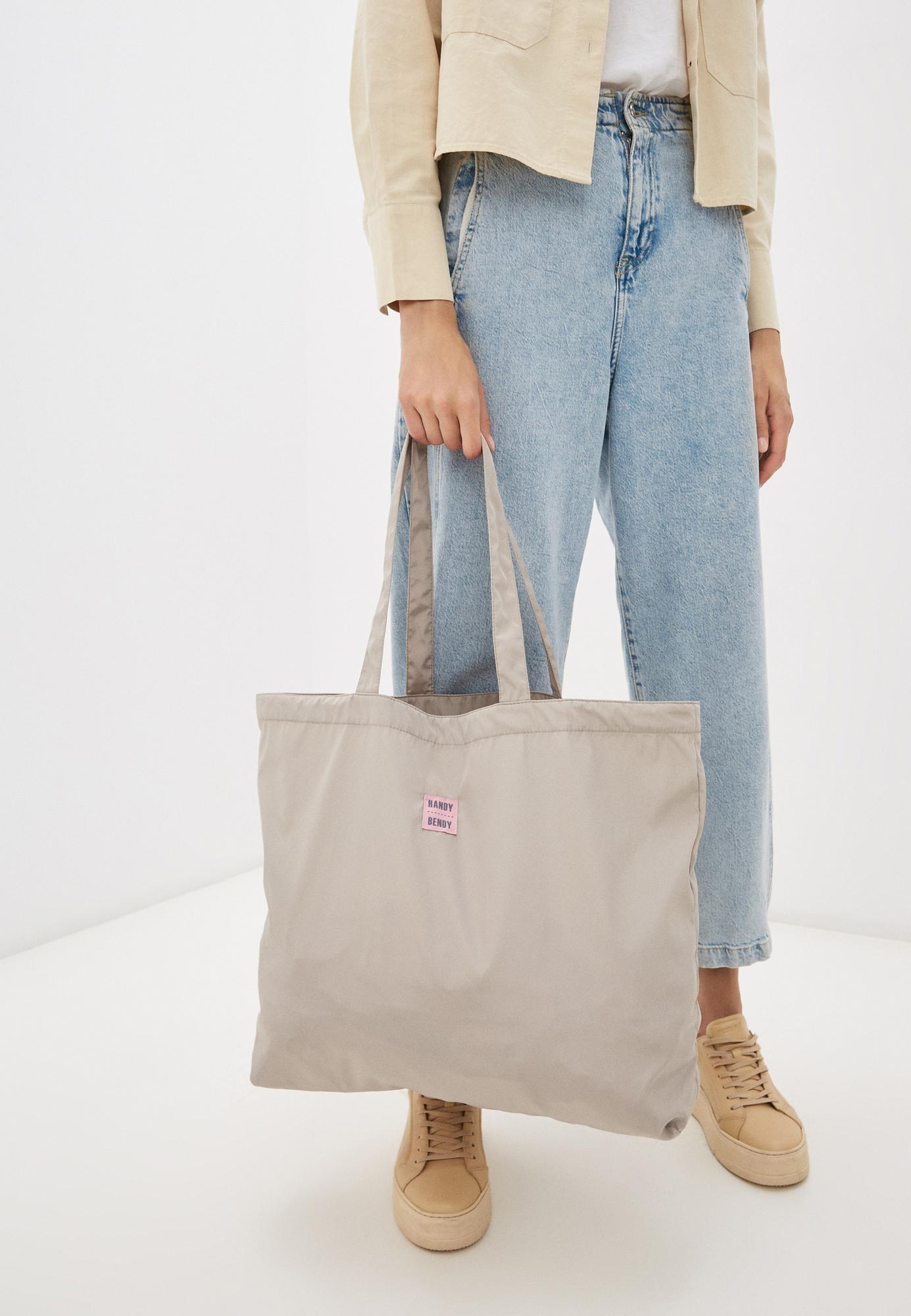 Сумка Oversize, песочно-серый