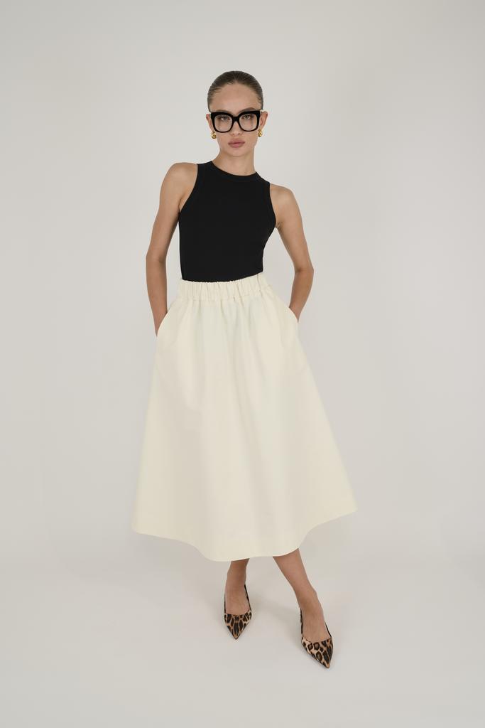 юбка широкая middle cotton creamy