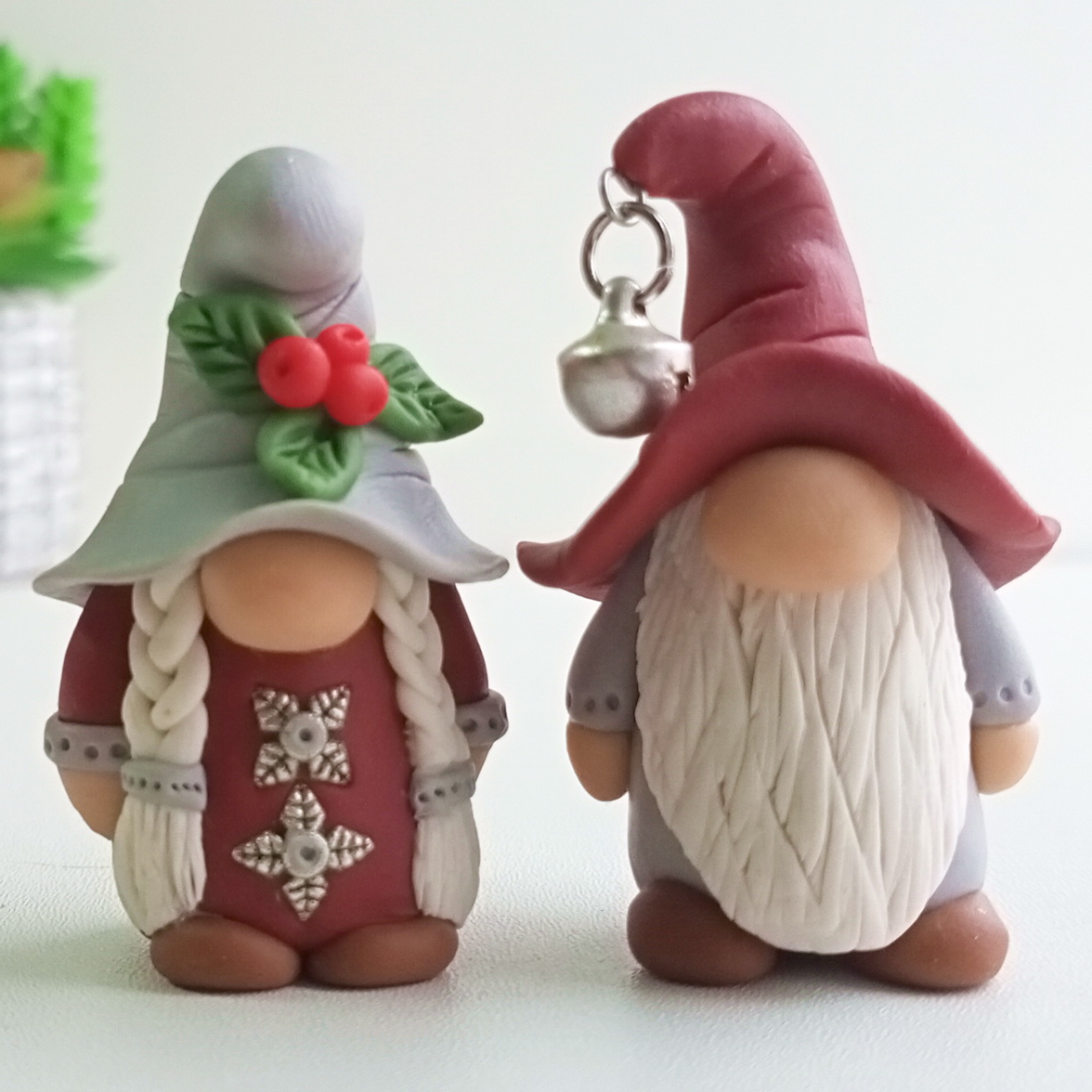 TWO CHRISTMAS GNOMES