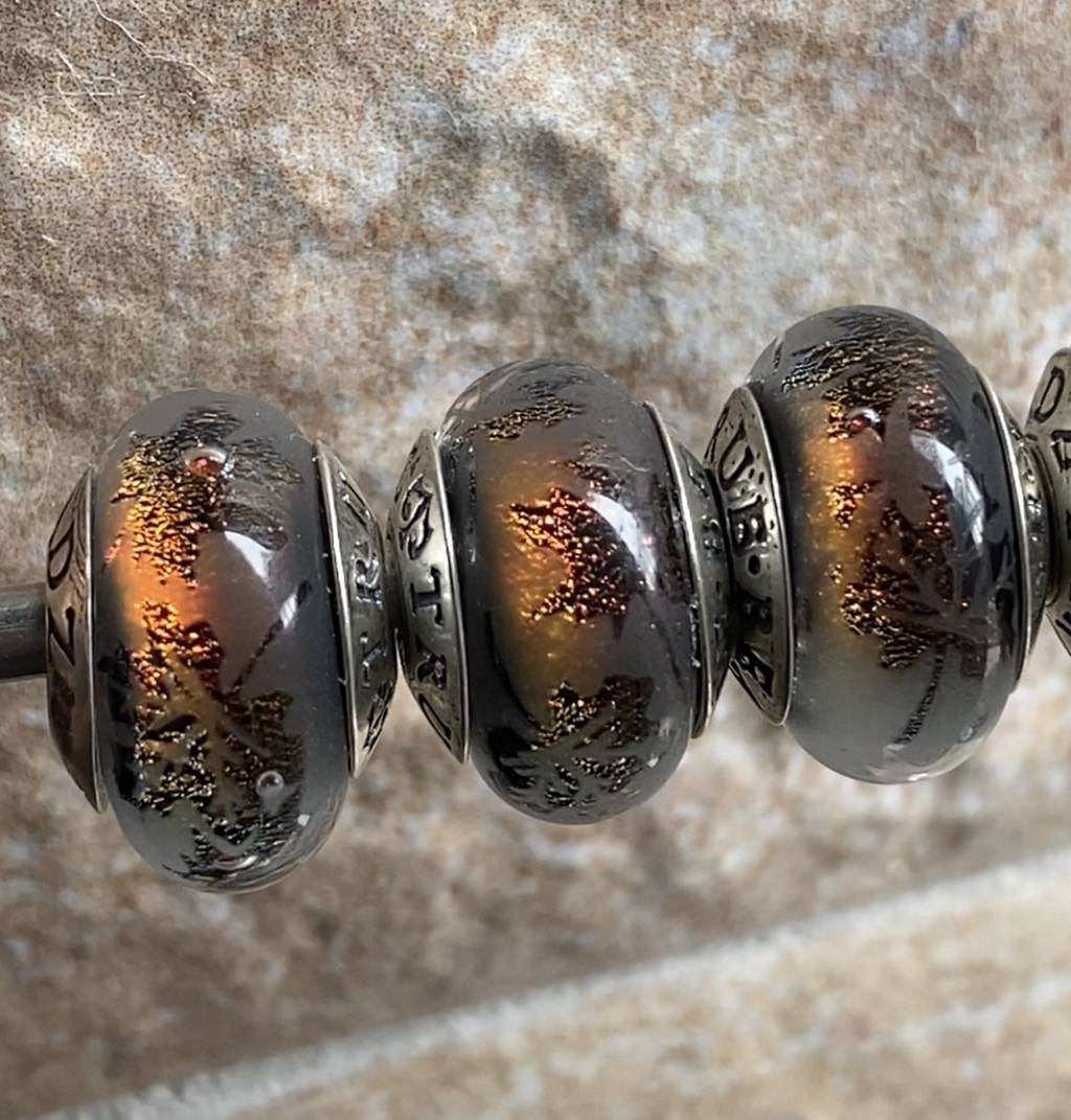 Live Maple Etched Dichro BEAD/DANGLE