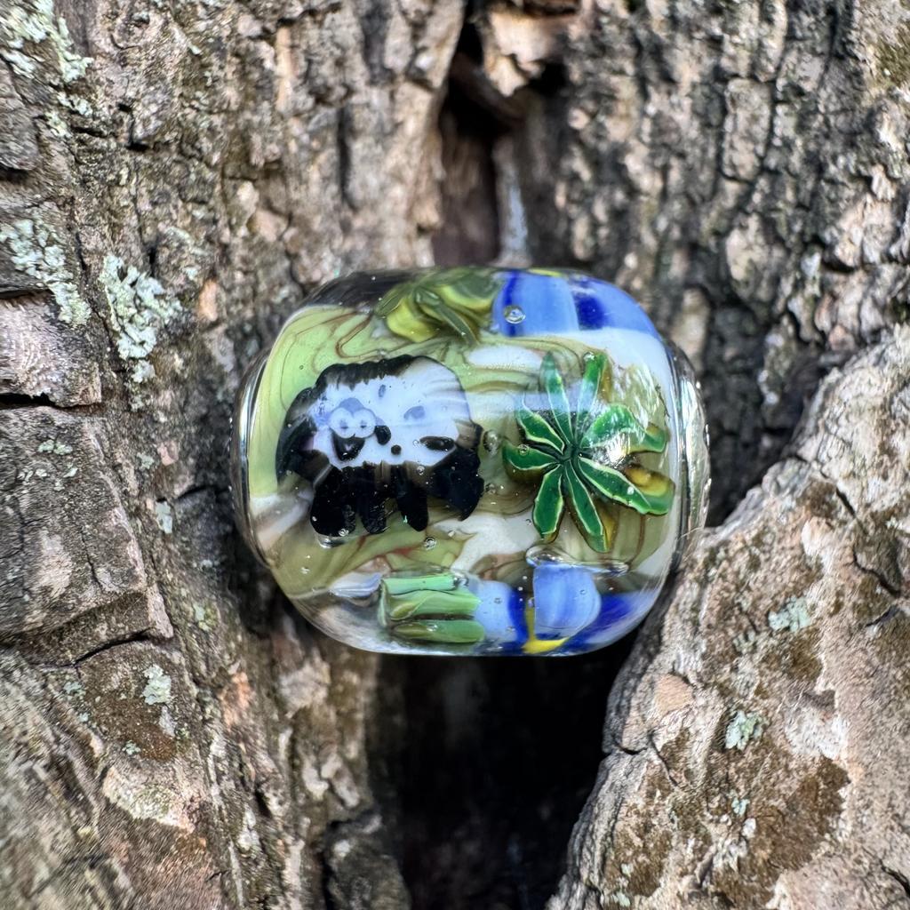 Forget me not aquarium barrel bead
