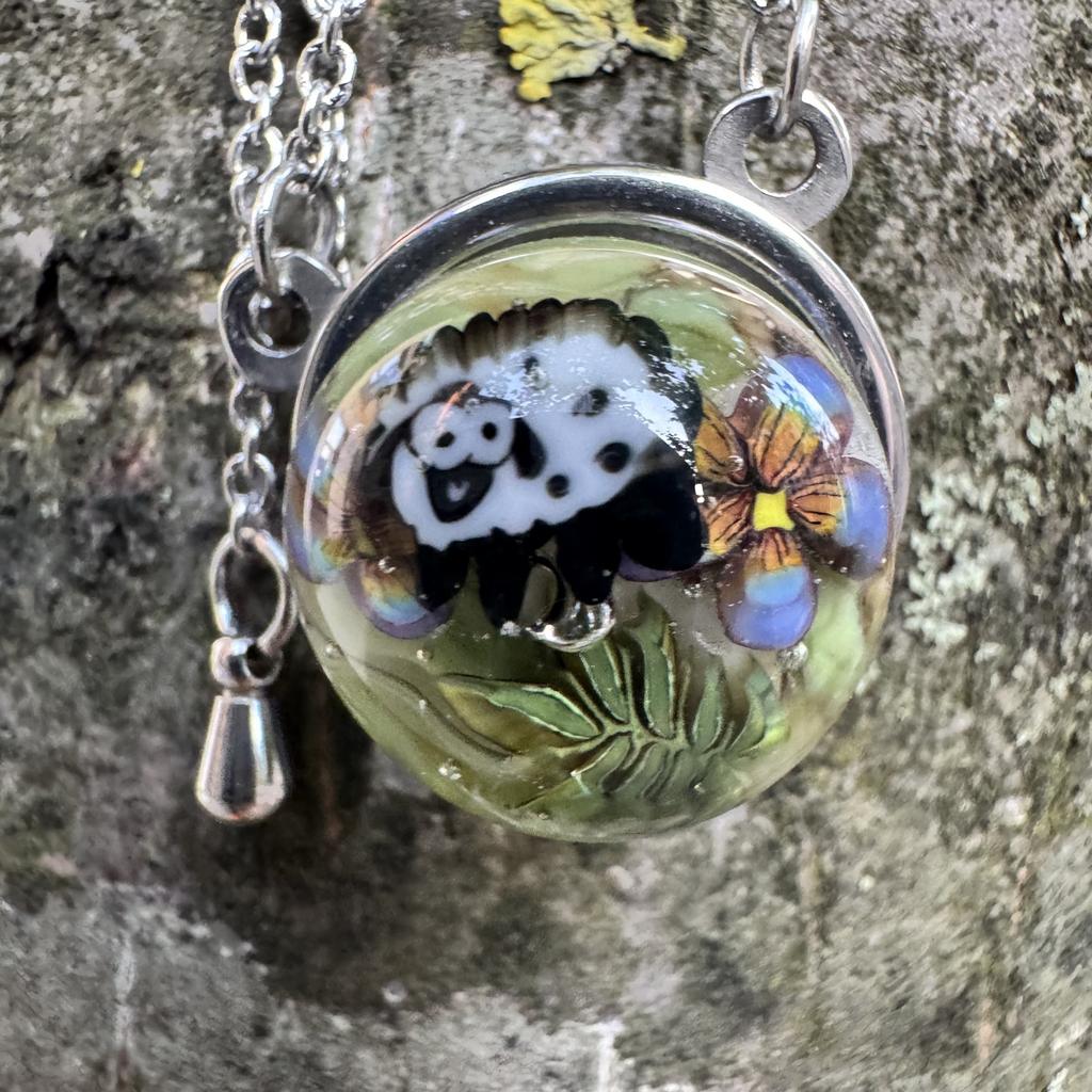 Rainbow flower sheep pendant