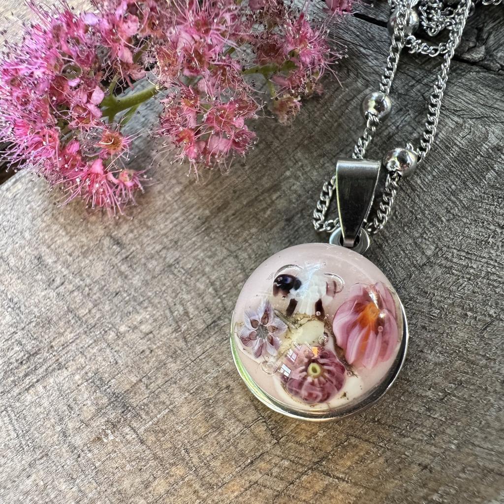Pink sheep M pendant