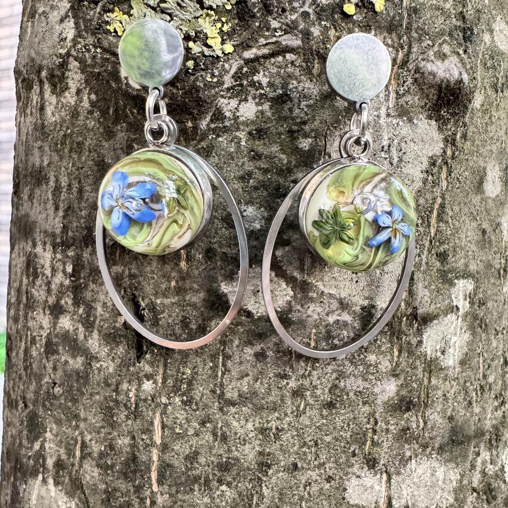 Forget me not 2  earrings