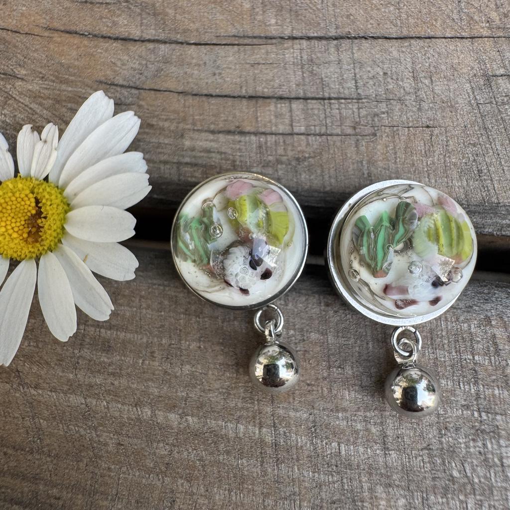 Cactus sheep ear studs