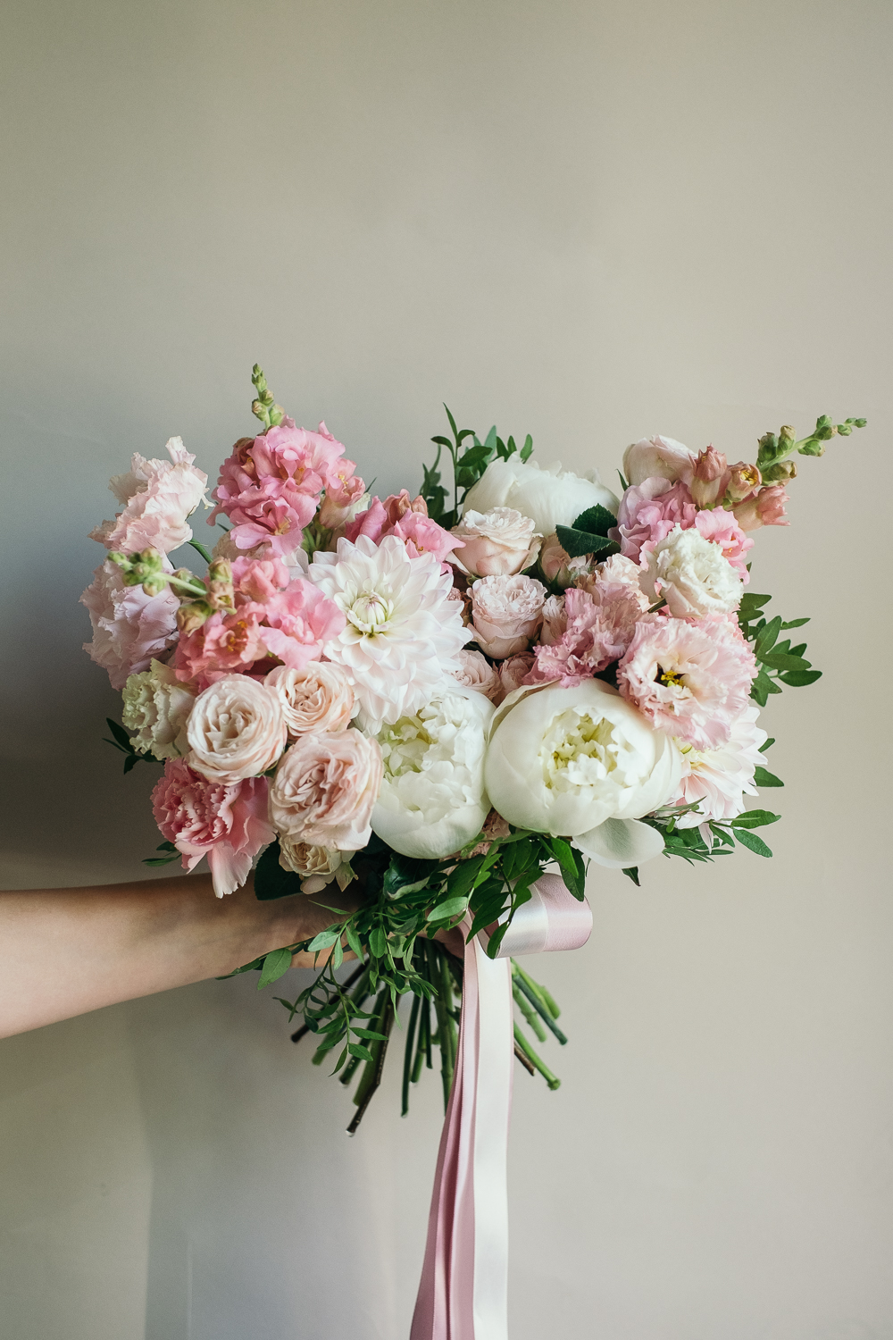 Букет в розовой гамме