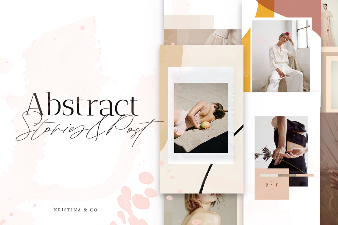 40 Templates Abstract Stories and Post instagram