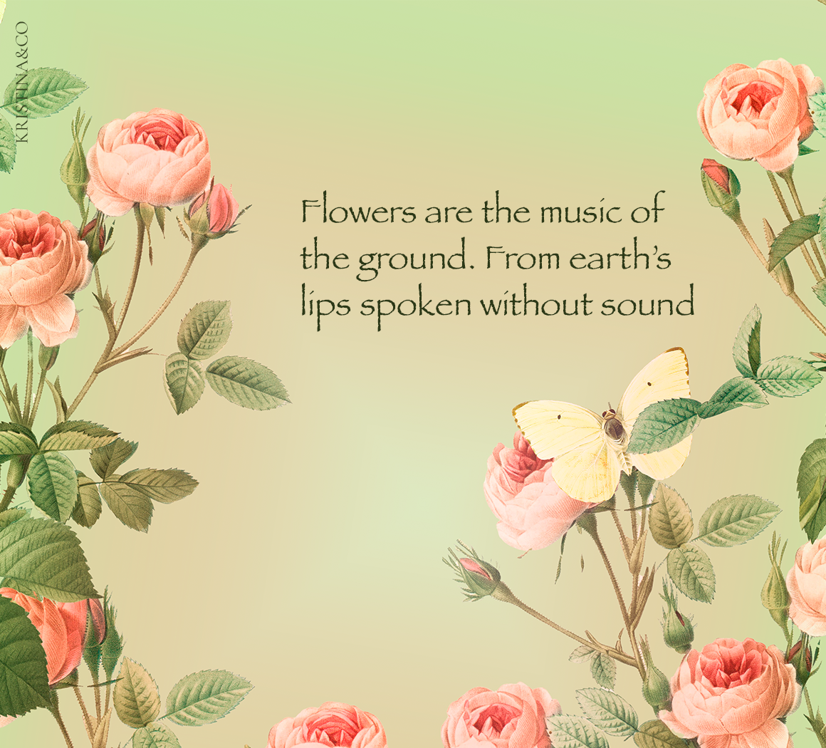 Flora vintage garden collages