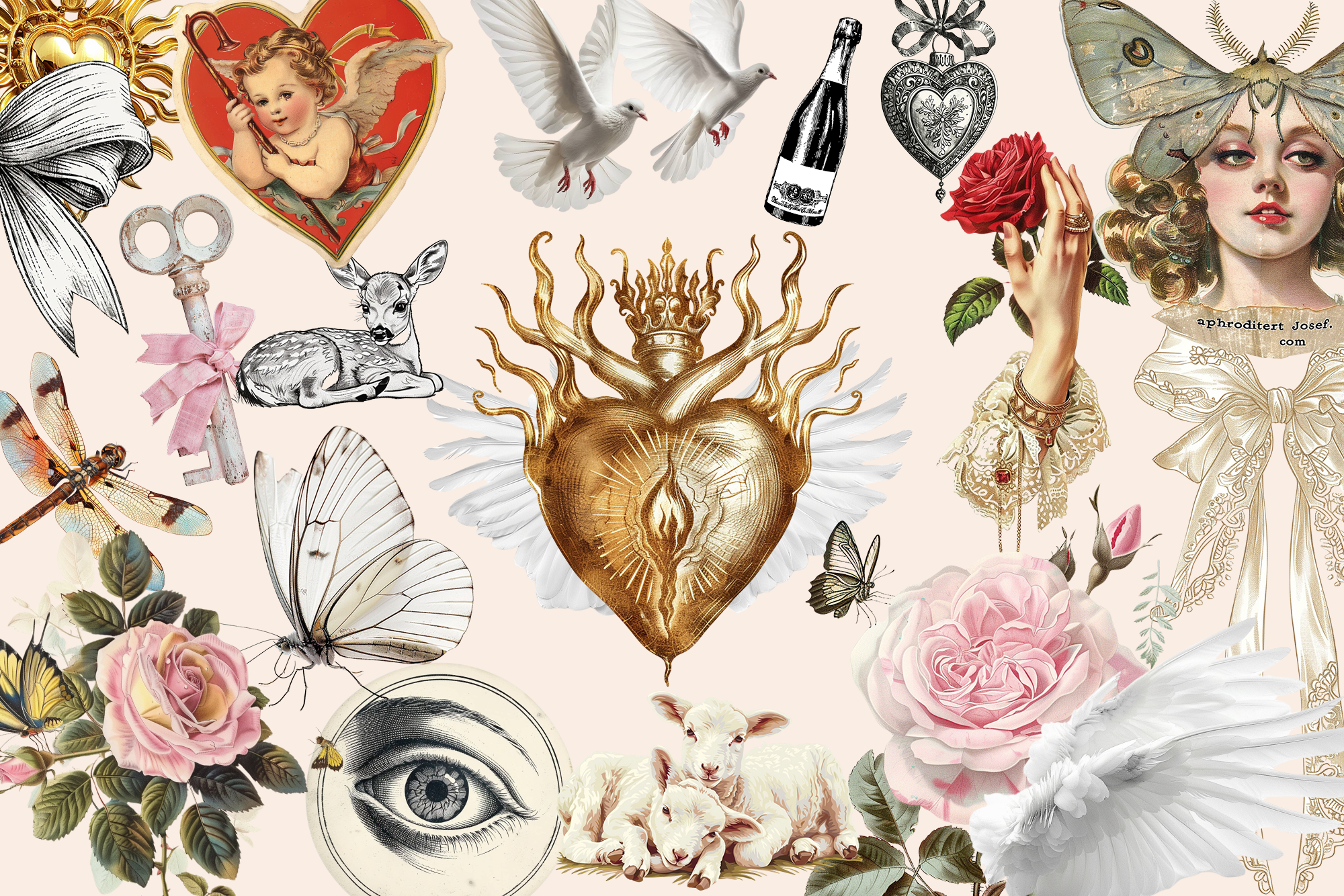 +130 Vintage Inspired Collage