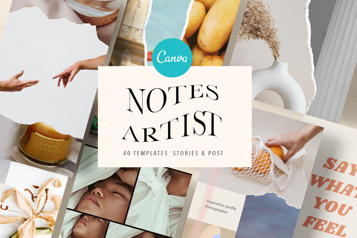 Notes Artist 40 Canva Templates for Posts & Stories