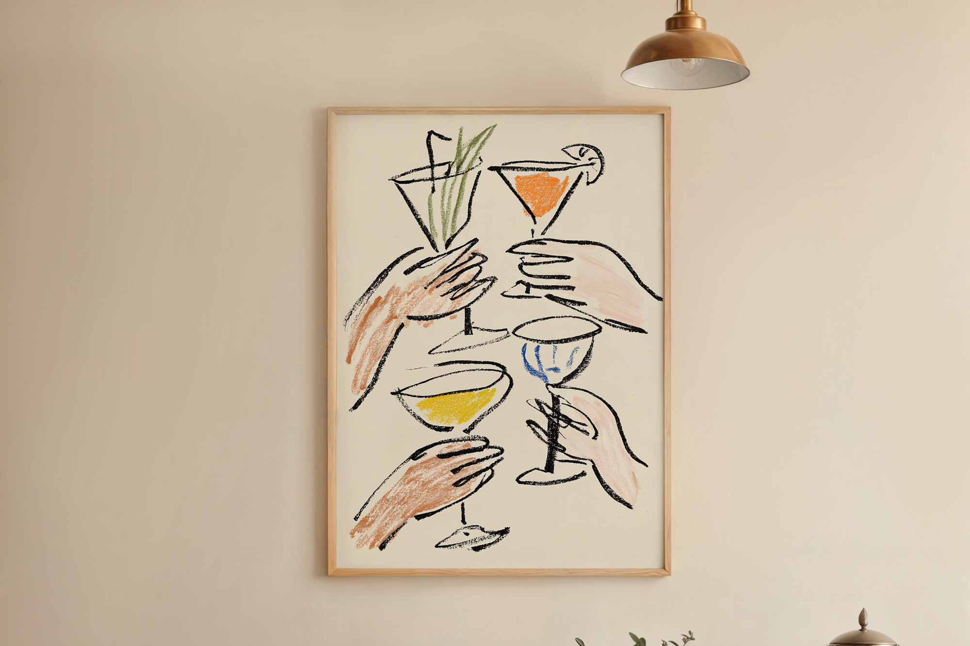 Cheers Cocktail Wall Art