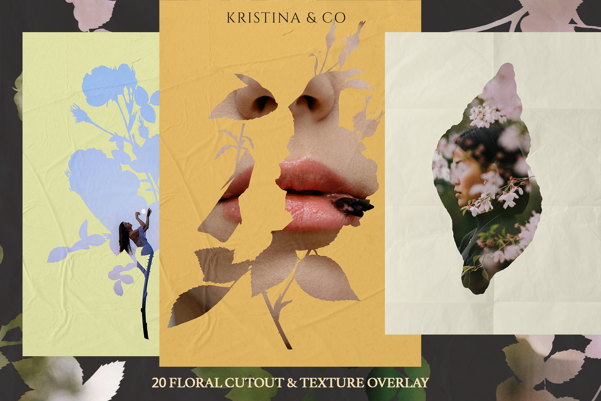 Floral Cutouts & Texture Overlays