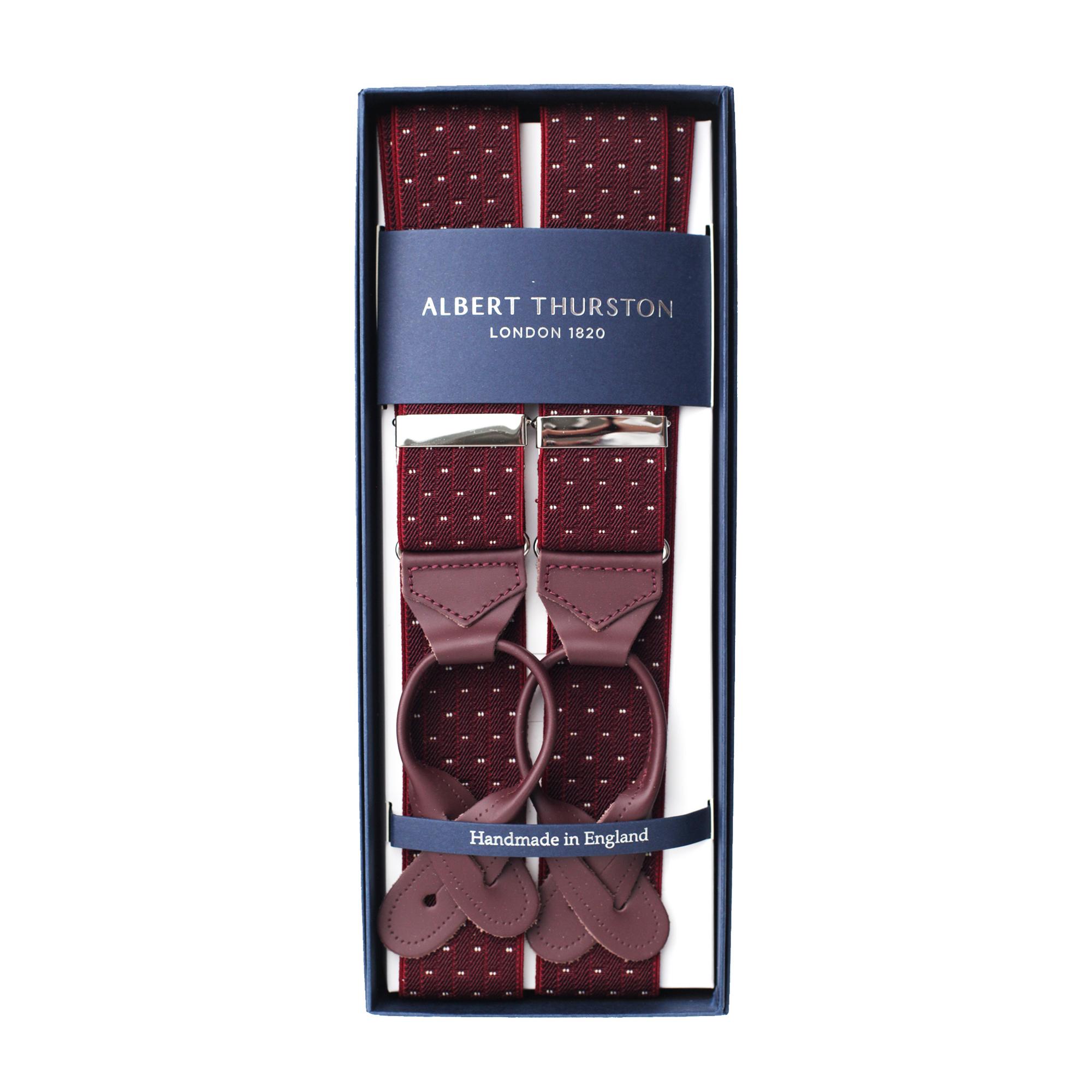 Подтяжки Albert Thurston, бордовые