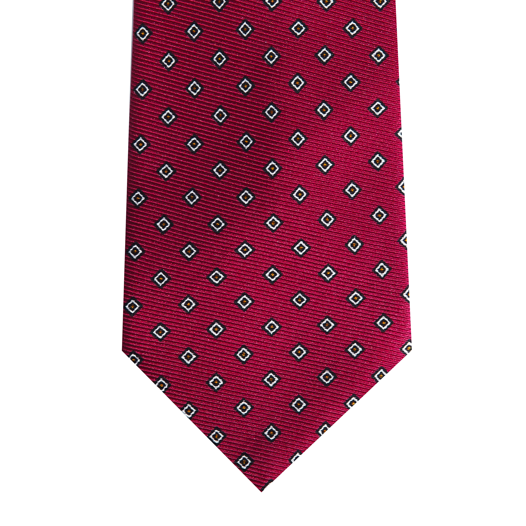 Галстук с геометрическим принтом, тёмная фуксия