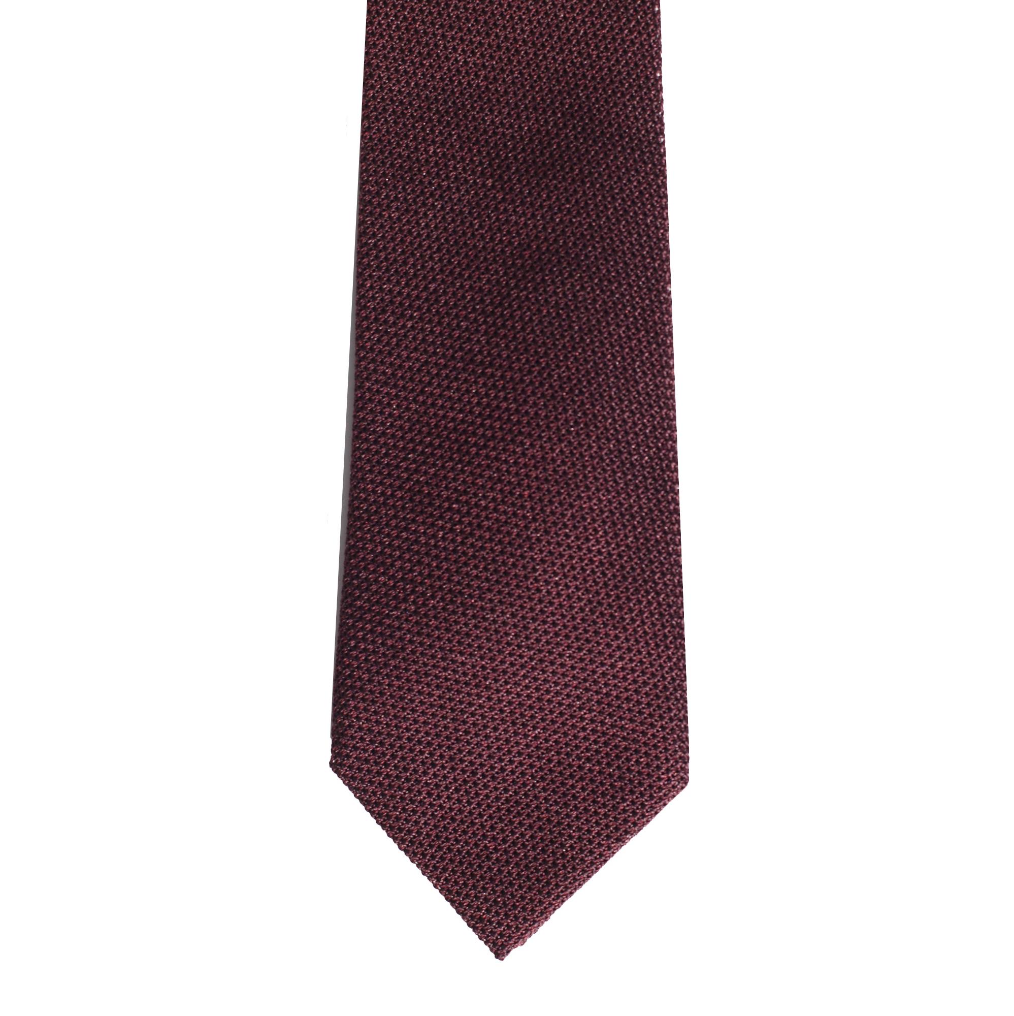 Галстук на заказ, бордовый шёлк гренадин