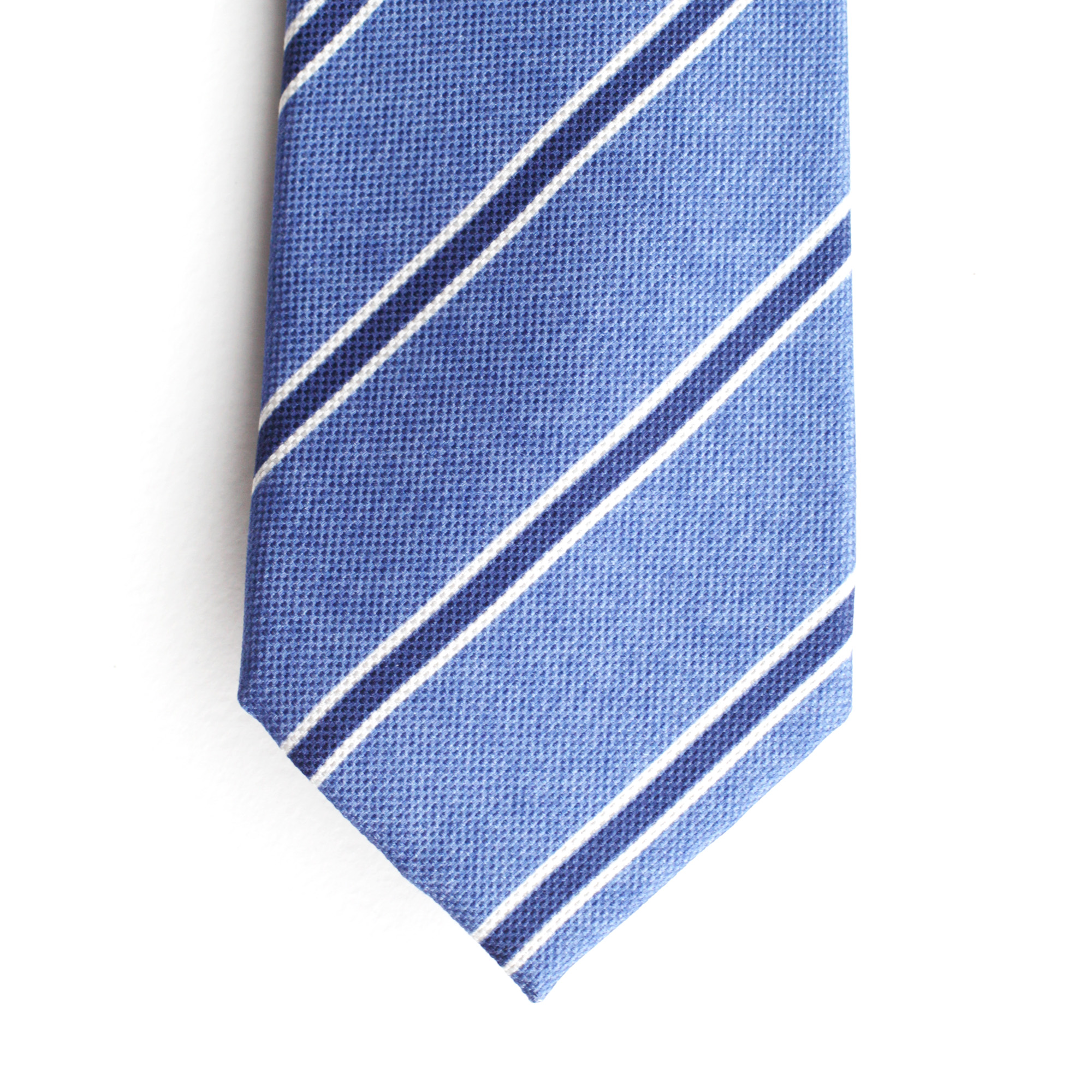 Голубой галстук в полоску, шёлк