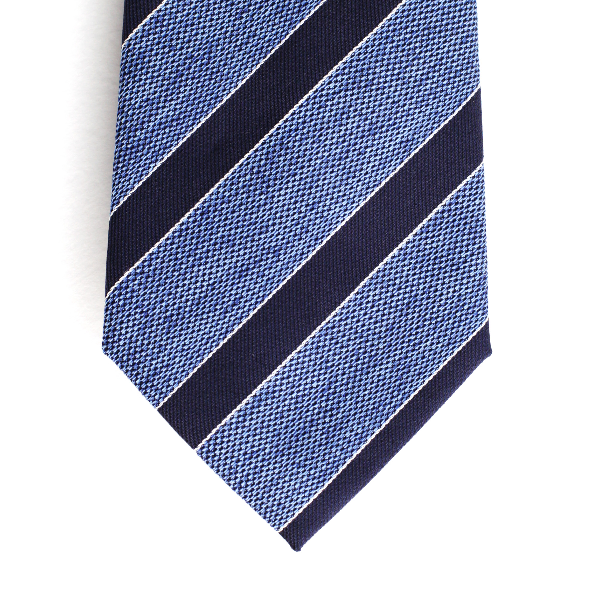 Галстук синий в полоску, шёлк